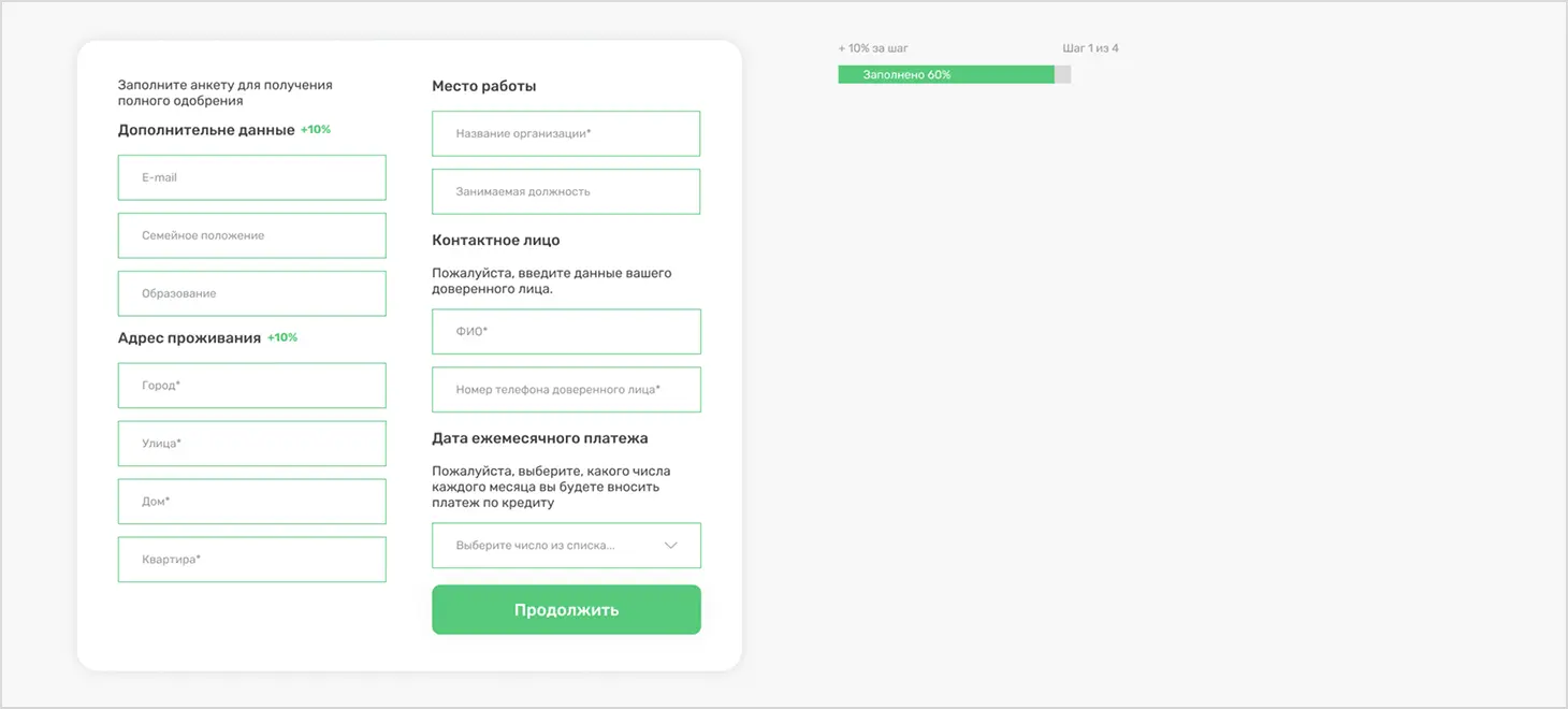 Пример отображения